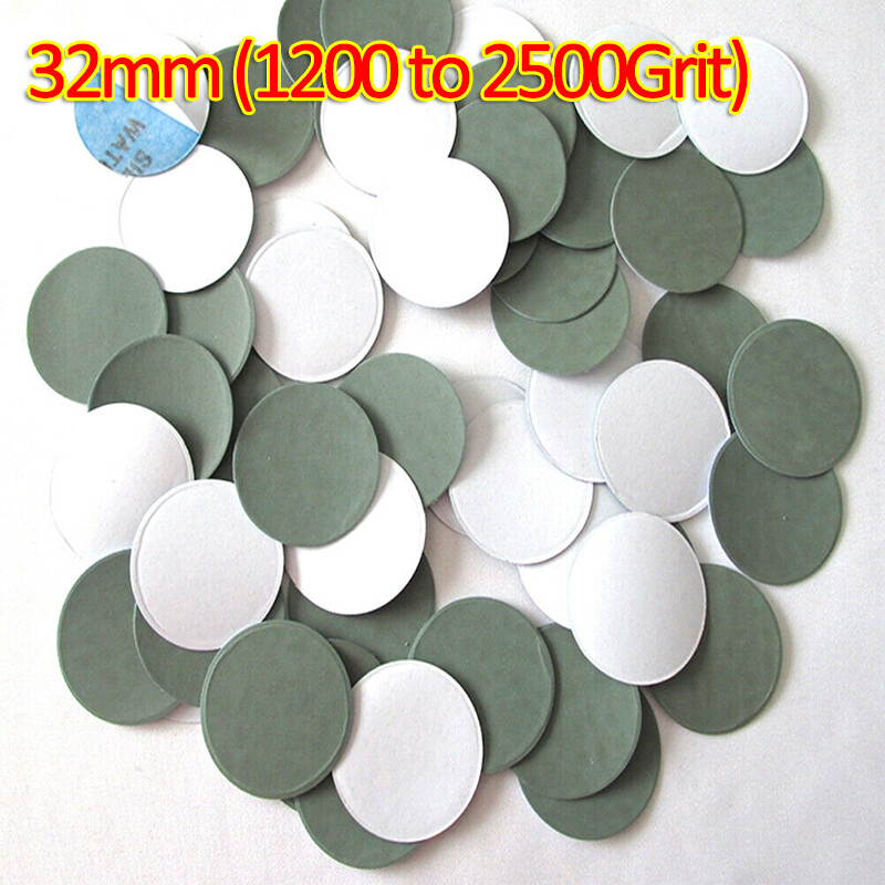 32mm Dia Self Adhesive Sanding Discs 1200 2500 Grit Hook and Loop Sand Paper
