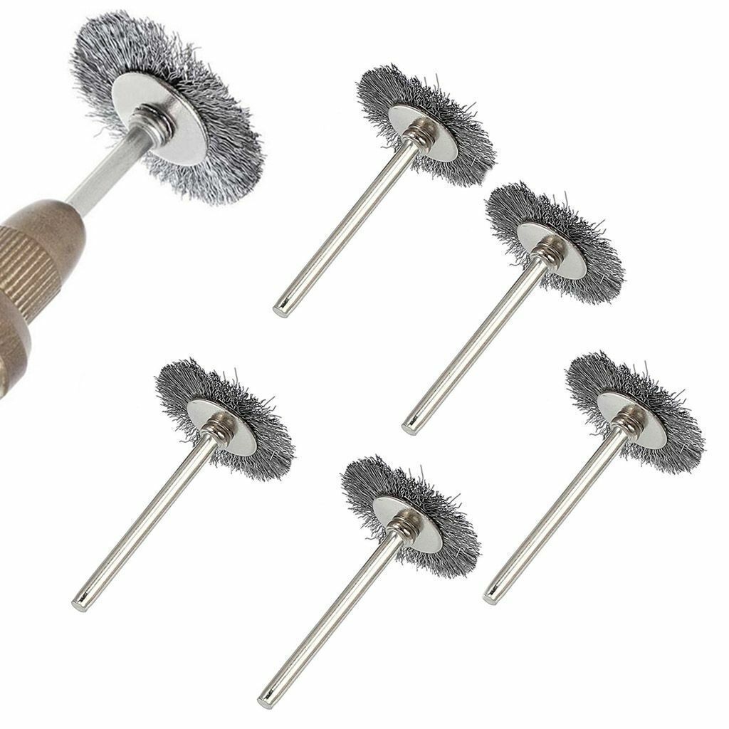 60Pc Rotary Steel Wire Brass Brush Drill Polishing Cup Wheel Set Tool for Dremel