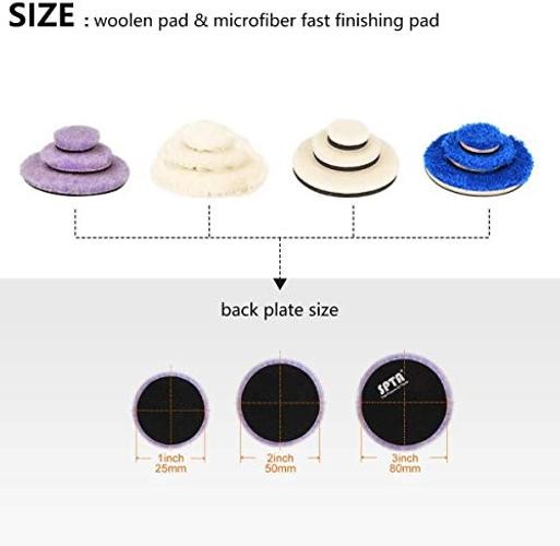 Mini Polishing Pads, 25mm 50mm 80mm Detailing Polishing Pads Car Detailing