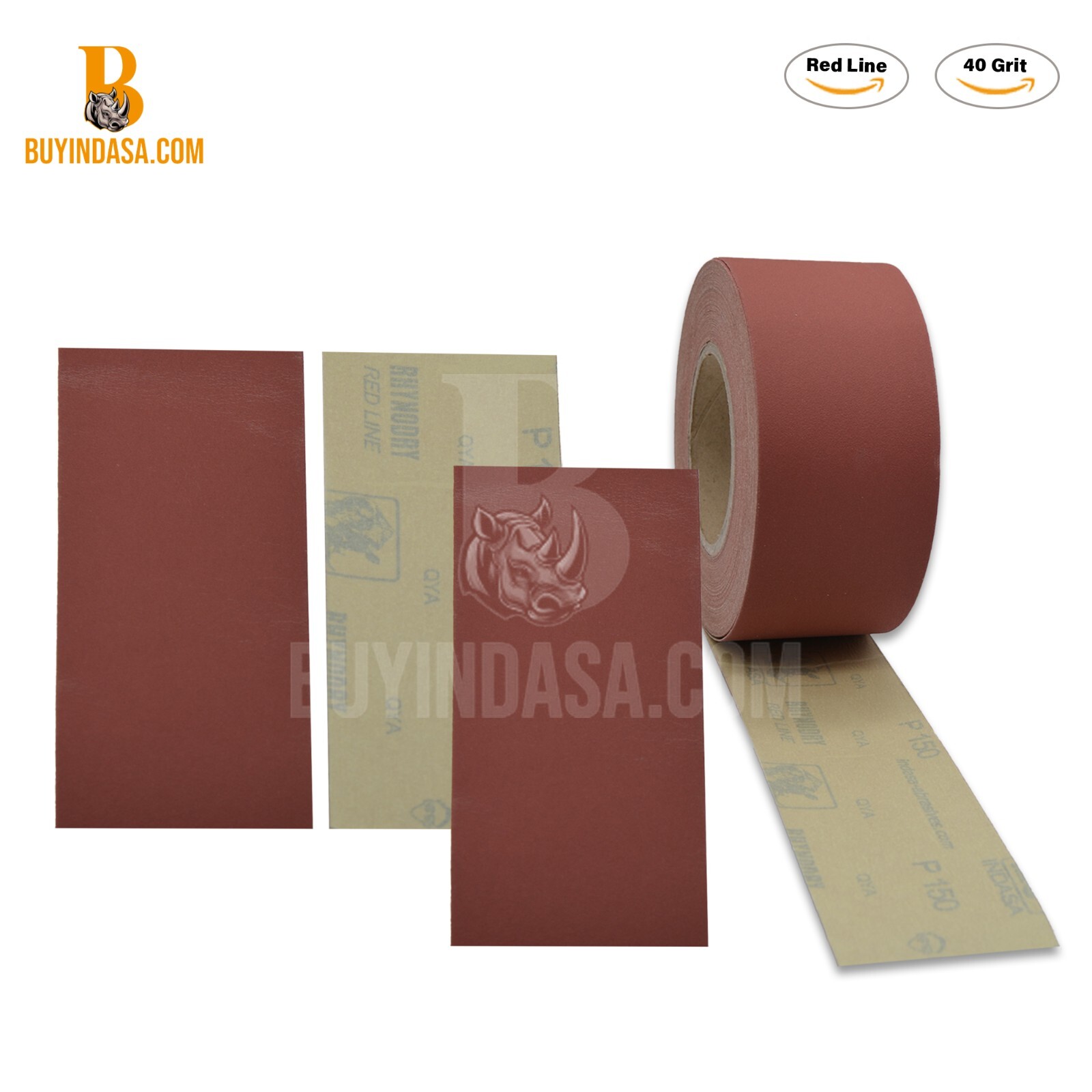 Indasa 2.75″ PSA Sandpaper Roll Rhynostick 27 Yard Rhynostick 36-600 Grit Range
