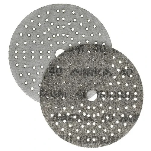 Mirka 6″ Iridium Grip Discs Gray, 24-6Mh (50/Box) (40-1000 Grit)