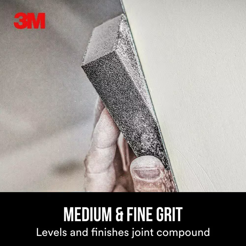 2 7/8 In. X 4 7/8 In. X 1 In. Dual Grit Fine/Medium Drywall Sanding Sponge (4-Pa