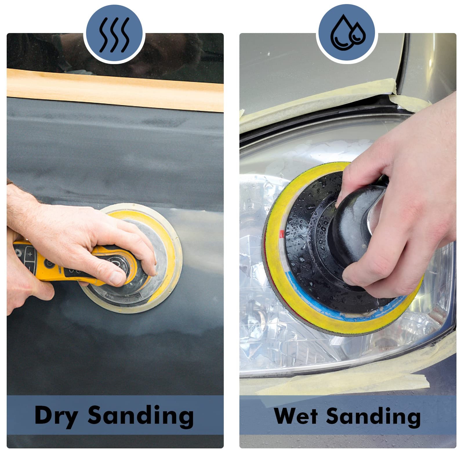 6 Inch 25 PCS 600 Grit Sanding Disc Wet Dry Sandpaper Hook Loop Sand Paper