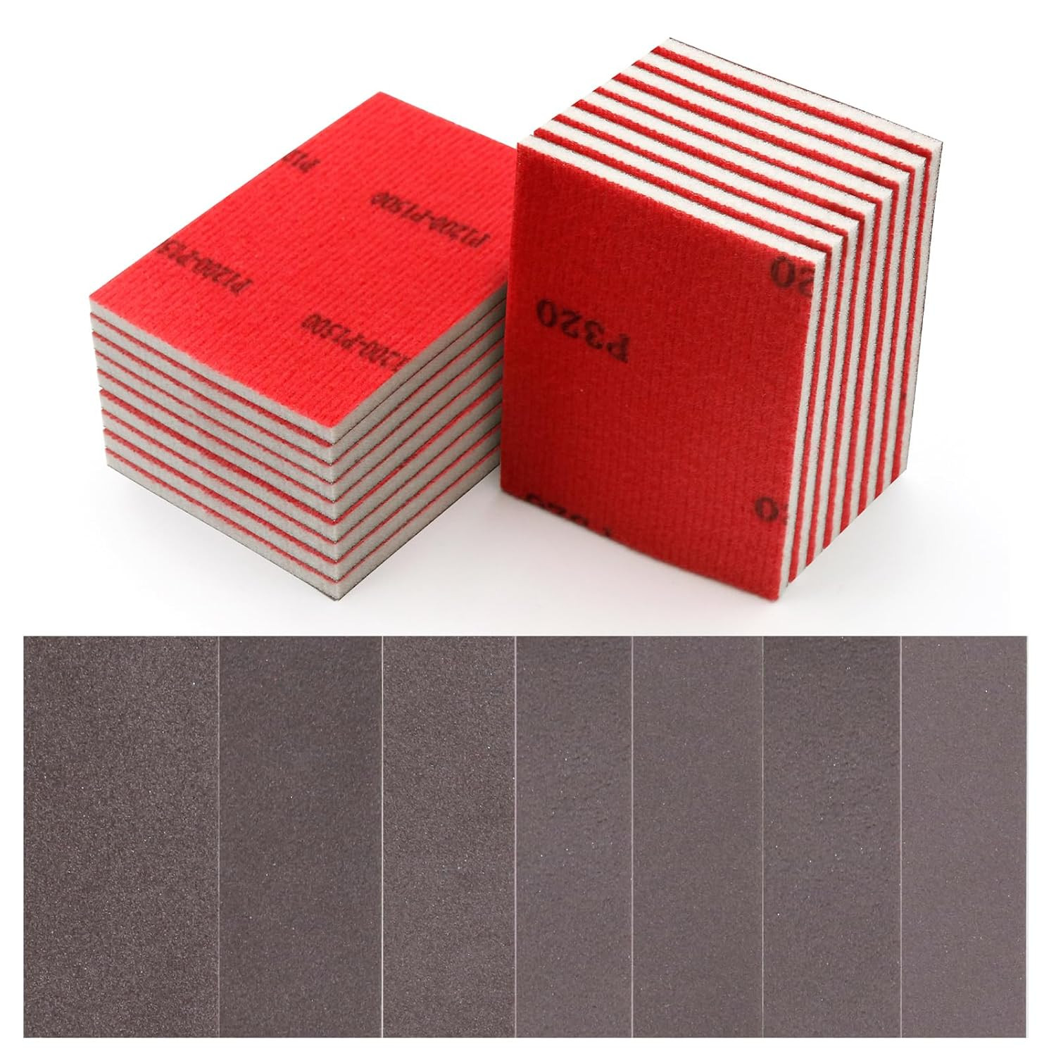 18 Pcs 320-2500 Grit Sanding Sponge Sandpaper Pads Ultra Fine Soft Foam Wet Dry