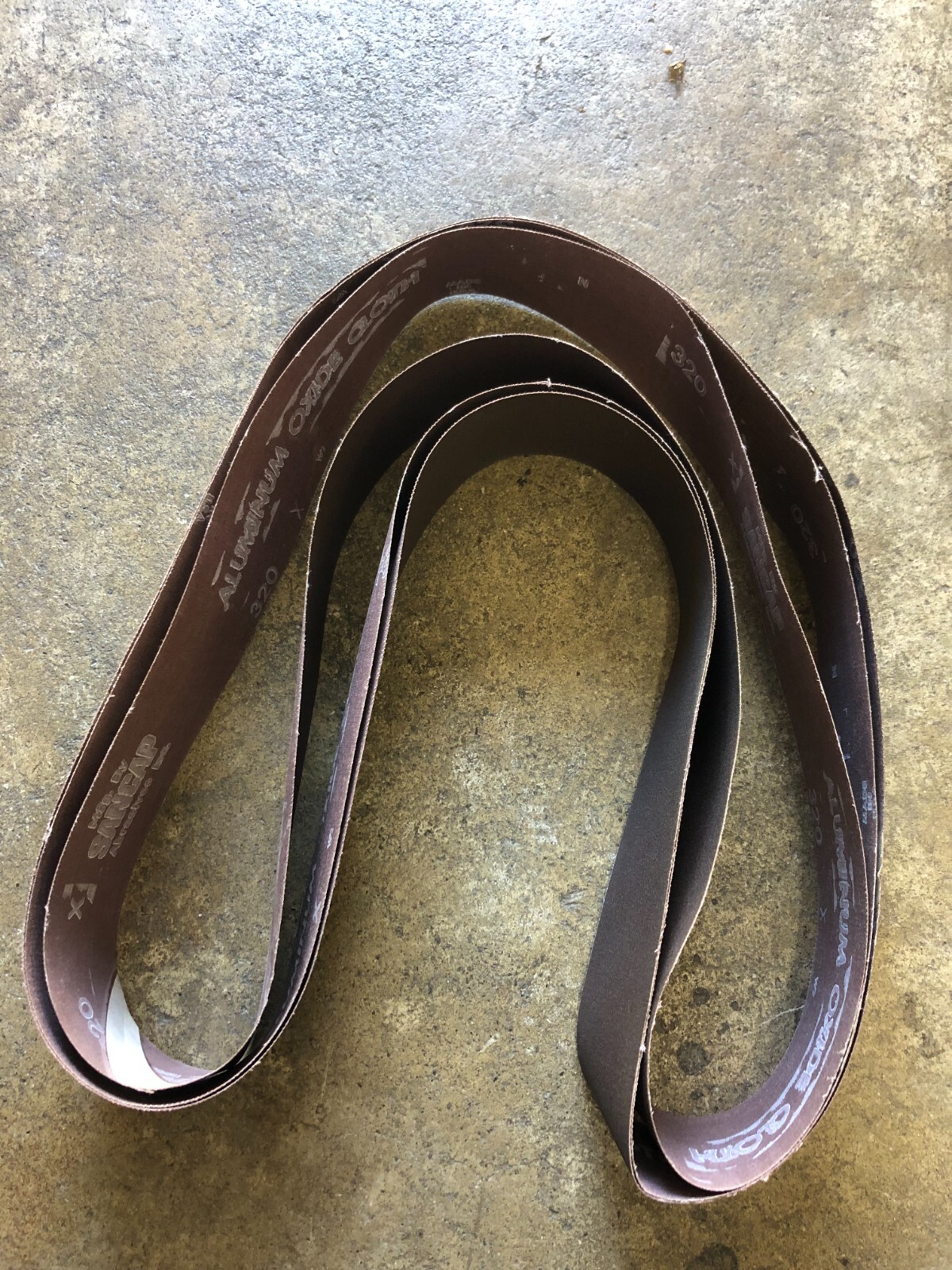 Lot of 3 Sanding Belts 2-1/2″ X 60″ Inch Belt Sander Paper 320 Grit Sancap AL ox