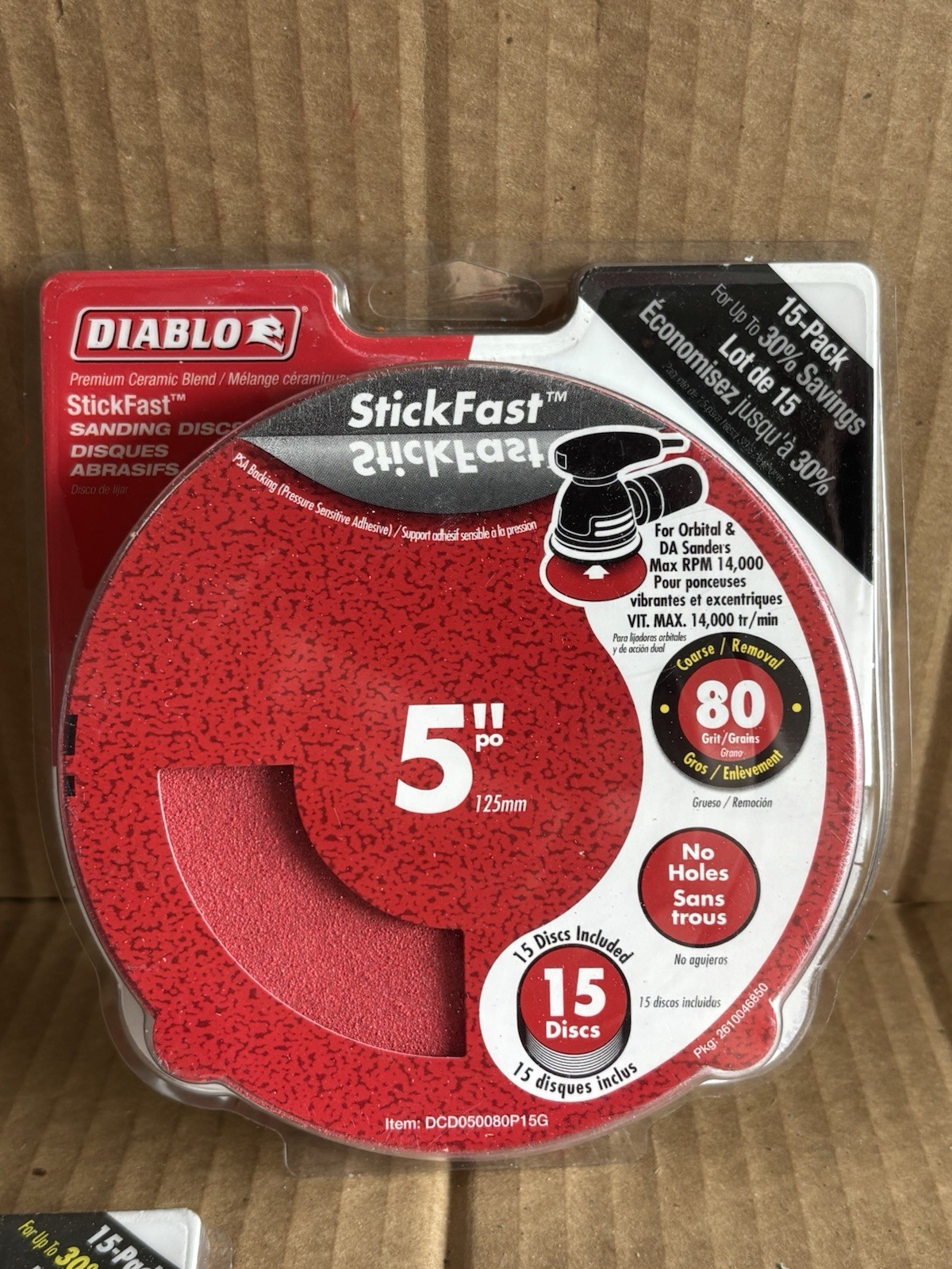 Mixed Lot Diablo 5” StickFast Sanding Discs 40, 80 & 120 Grits 38 Total Discs