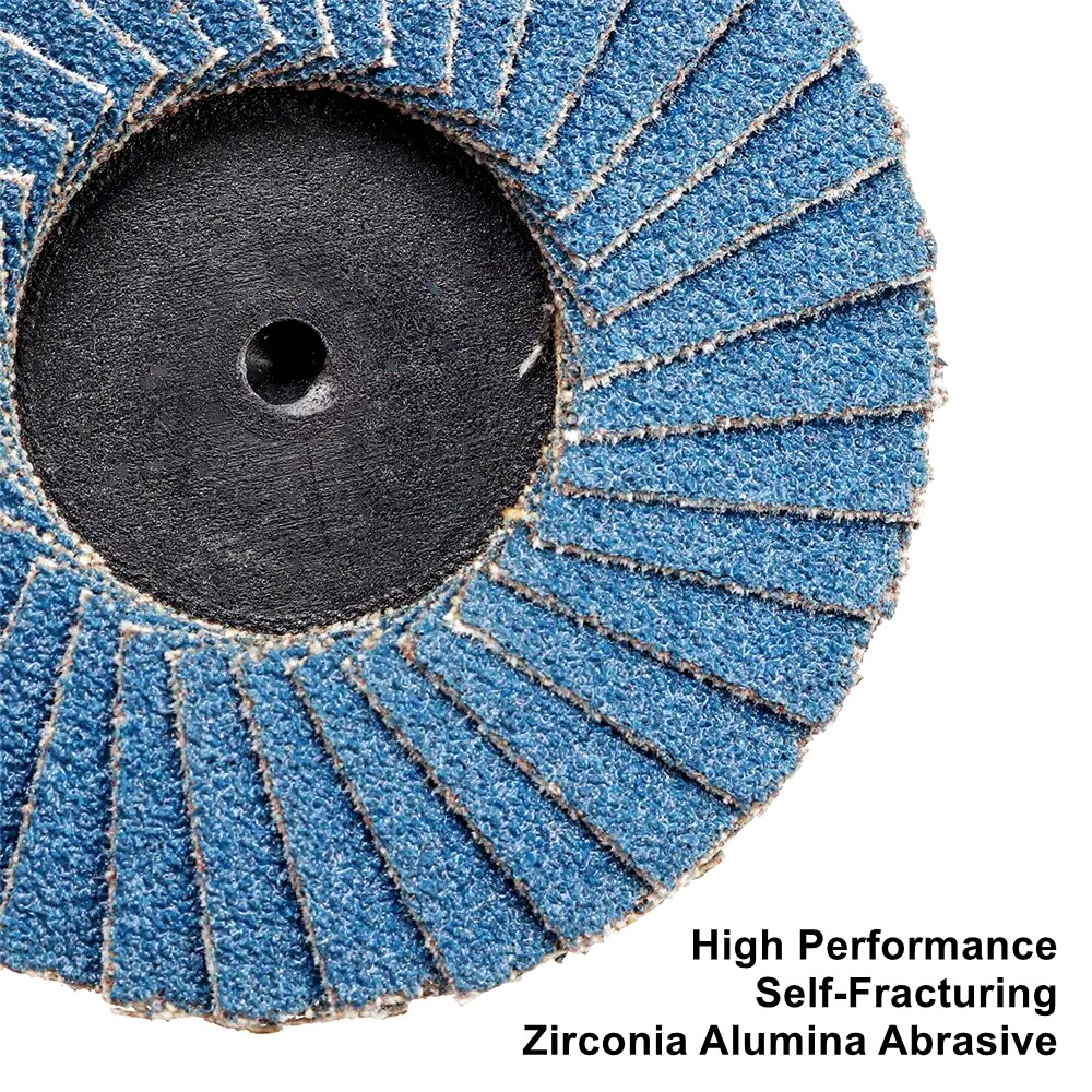 10x 2in 120 Grit Zirconia Roll Lock Flap Disc Die Grinder Drill Sanding Grinding