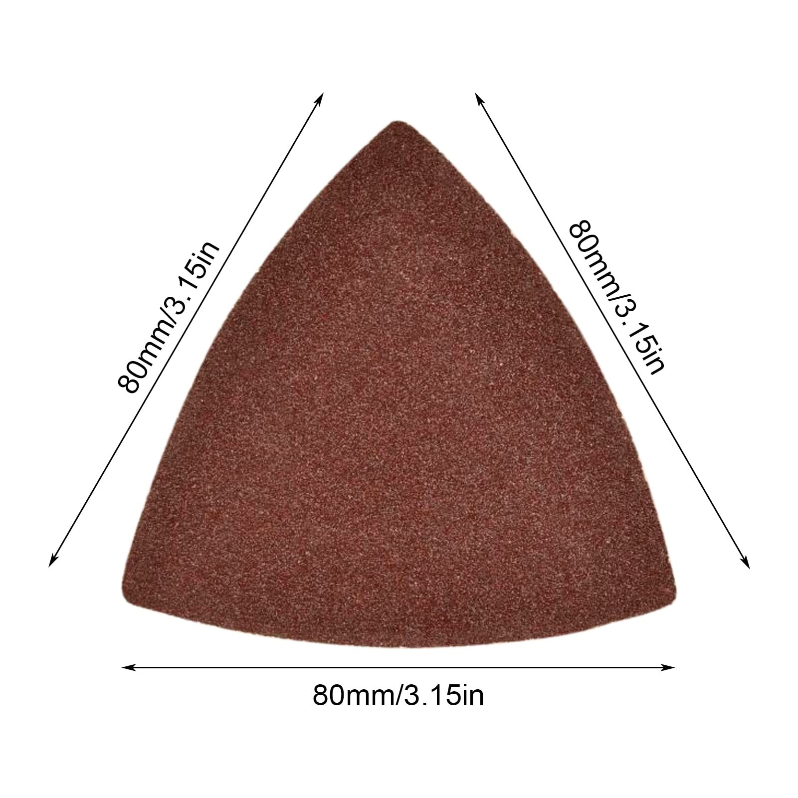 20Pcs 60 Grit 80mm Triangular Multitool Sandpaper Wood Sanding Paper Fit 3-1/…