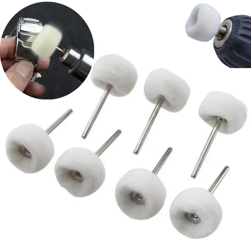 10Pcs 3mm Shank Mini Grinding Sanding Head Abrasive Disc Felt Buffing Whee – NEW