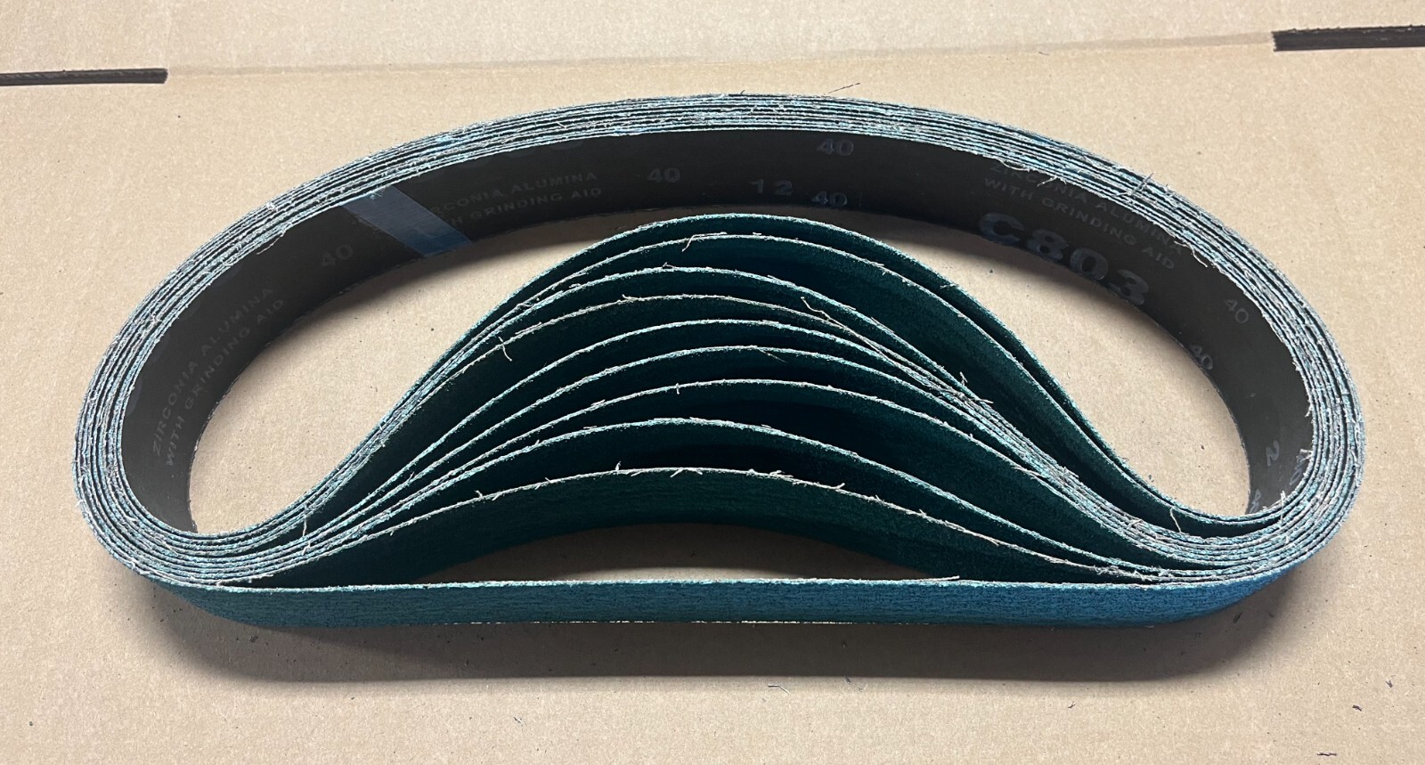 2″ X 42″ PREMIUM GREEN ZIRCONIA SANDING BELTS , 40 GRIT – 15 PACKS!!