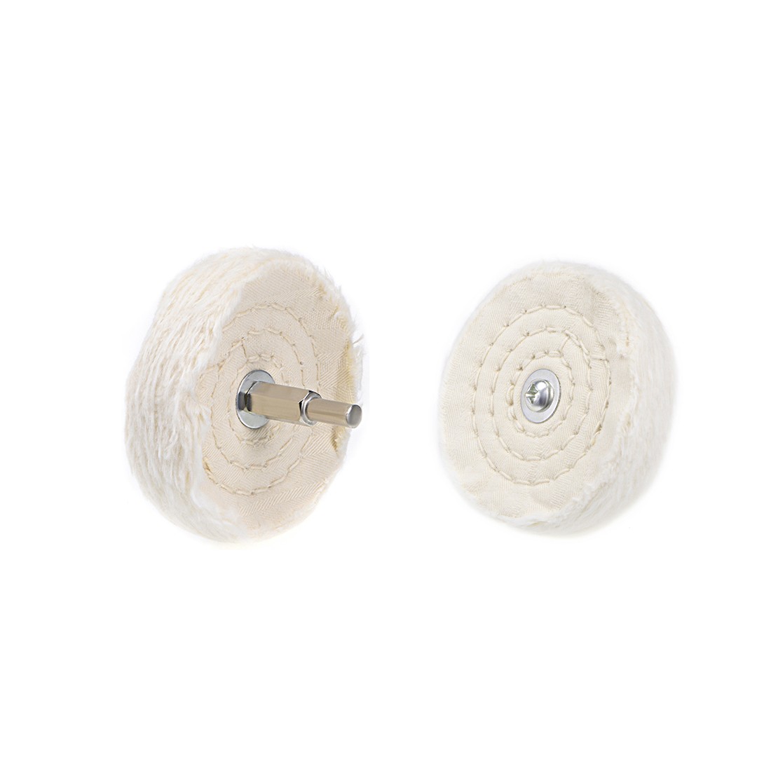 4 PCS 3-Inch Buffing Polishing Cotton Wheels with 1/4-inch Handle Buffing Wheels