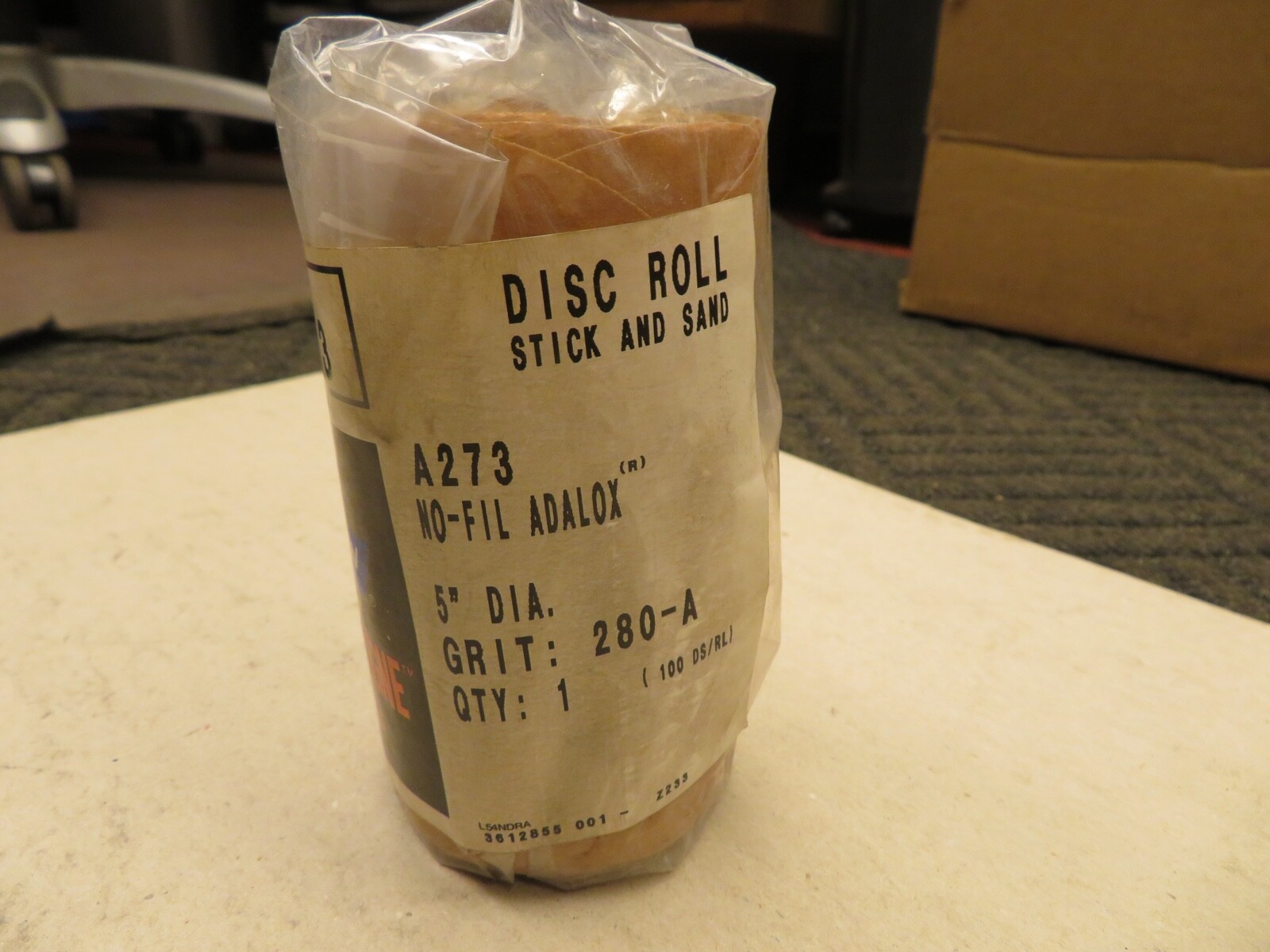 NEW Norton 33003 Disc Roll A293 No-Fil Adalox, 5″ PSA, 280-A Grit