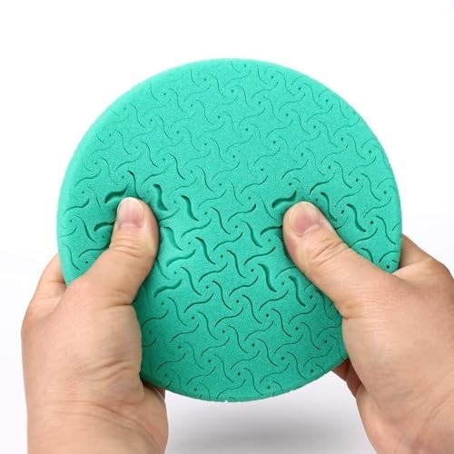 6″ Buffing Polishing Pads Kit – 7 Pcs 6.5″ Backing Plate, Sponge & 6″ (150mm)