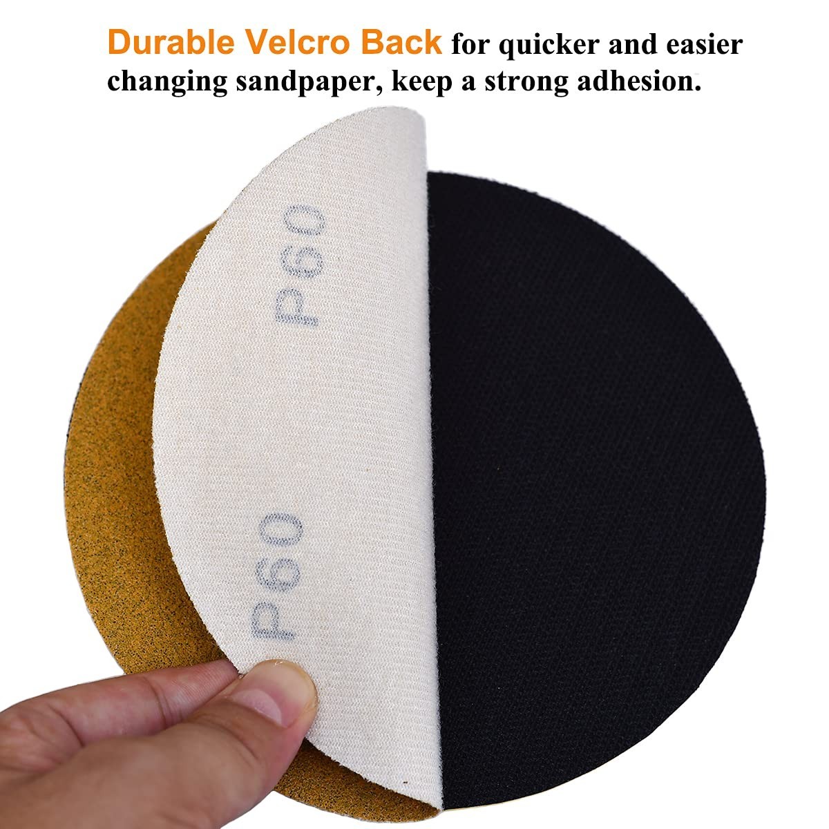 Durable 60-Grit Aluminum Oxide Sanding Discs – 100-Piece Set for Versatile Use