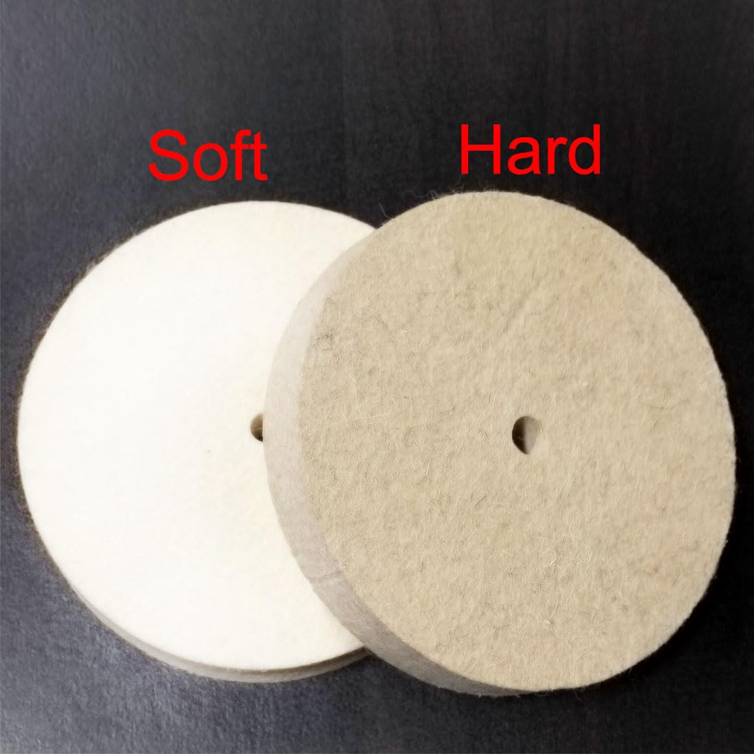 Ø8 x 5/8″ Arbor Hole Coarse Wool Felt Buffing Wheels | Premium Compressed Har…