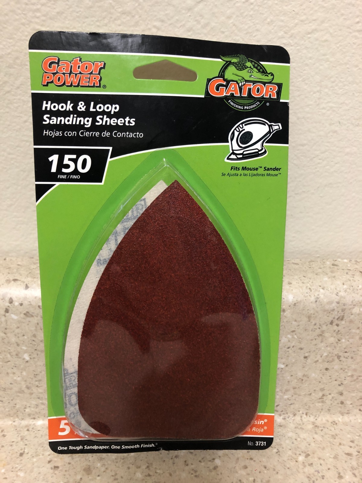 Gator Mouse 5 in. L X 5 in. W 150 Grit Zirconium Oxide Mouse Sandpaper 5 pk