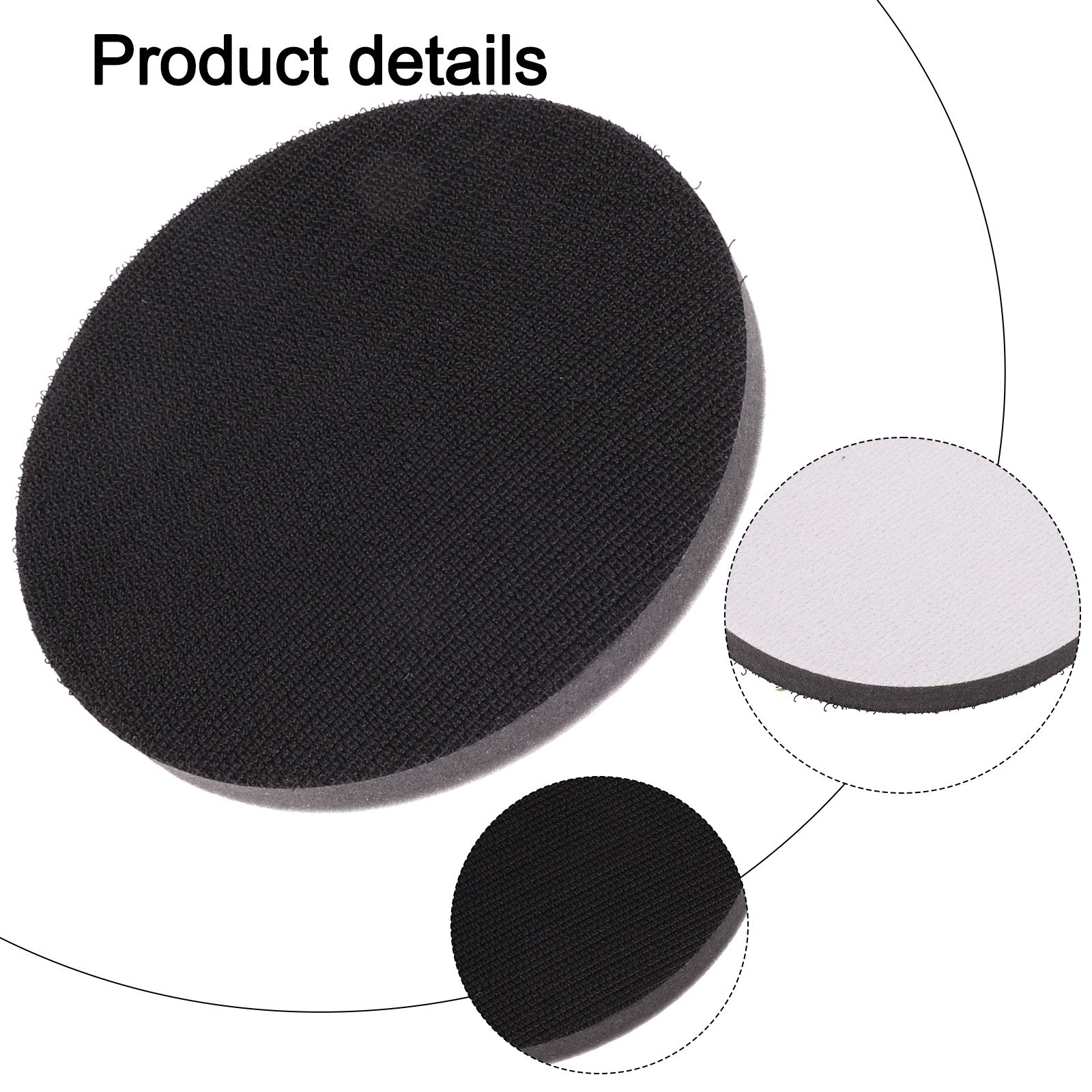 2PCS 3inch 75mm Soft Interface Pad Hook And-Loop Sanding Discs Power Tools Parts