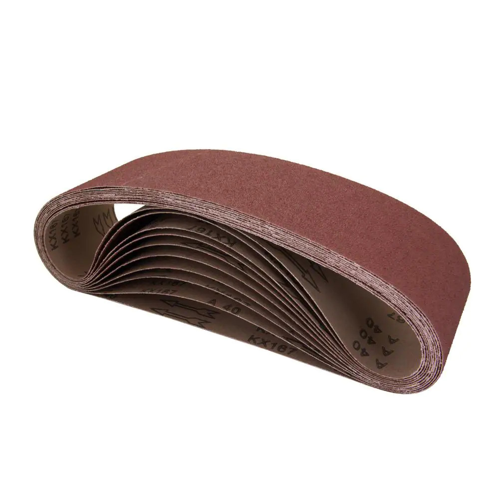 4 In. X 36 In. 40-Grit Aluminum Oxide Sanding Belt (10-Pack)