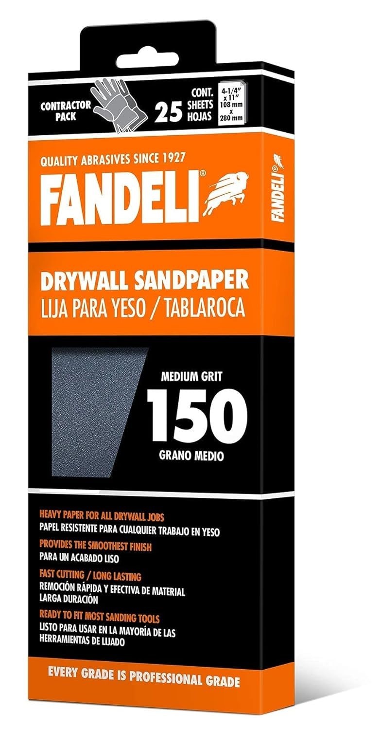 25 Pack Drywall Sandpaper Sanding Sheets for Wall Drywall Grit Set New