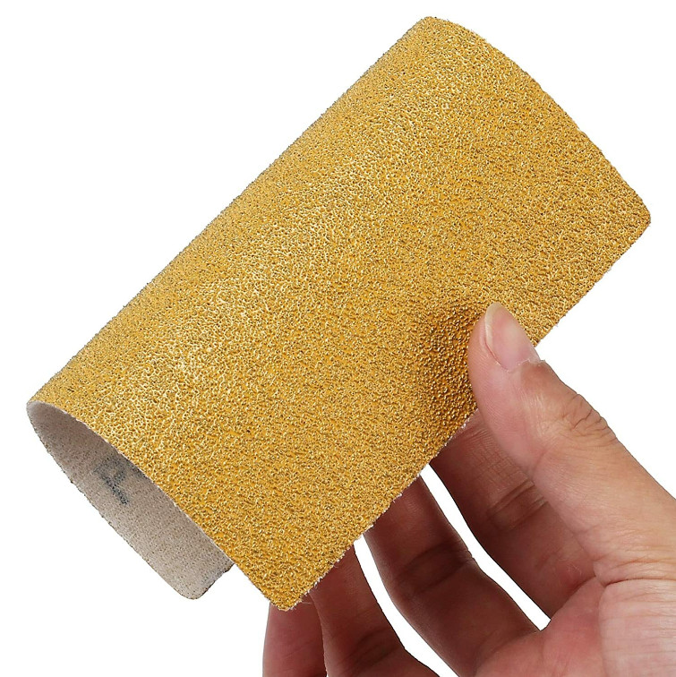 200 PCS 1/4 Sandpaper 5.5”x4.5” Hook Loop Aluminum Oxide P40 for Wood Metal