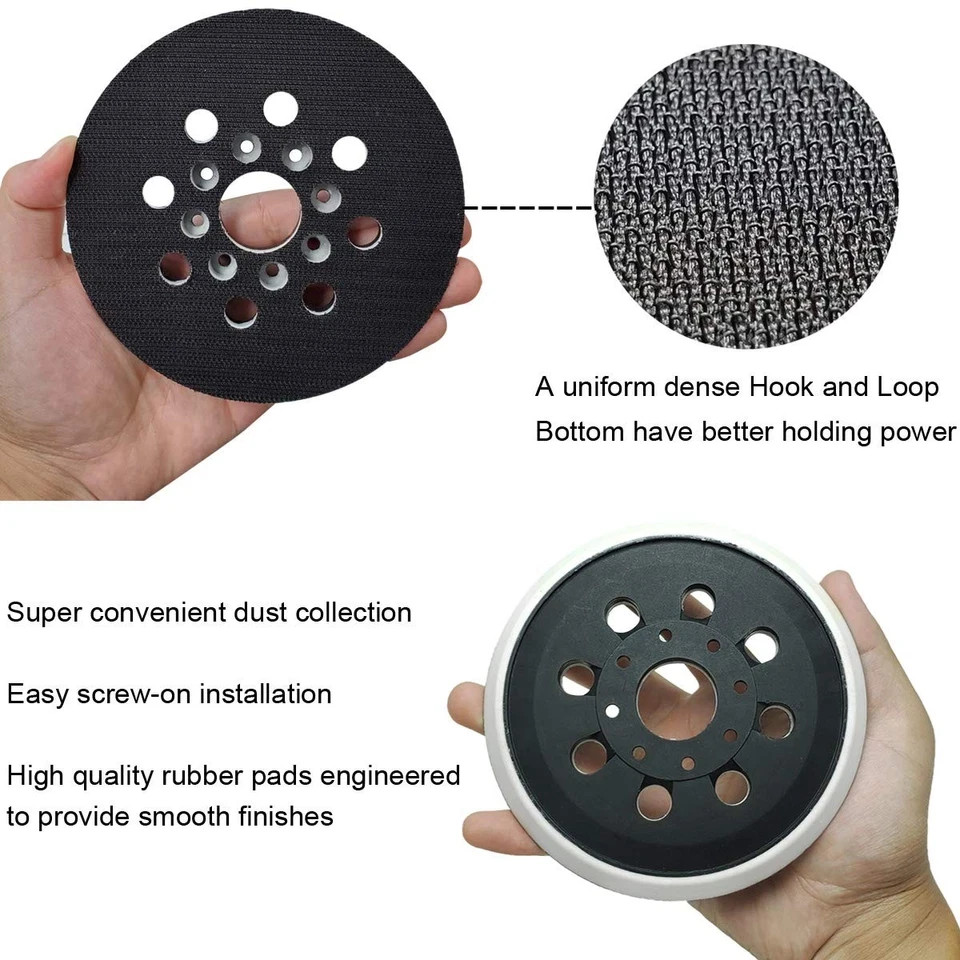 5 Inch 8 Hole Hook and Loop Replacement Sander Pad for Bosch ROS20VS Model