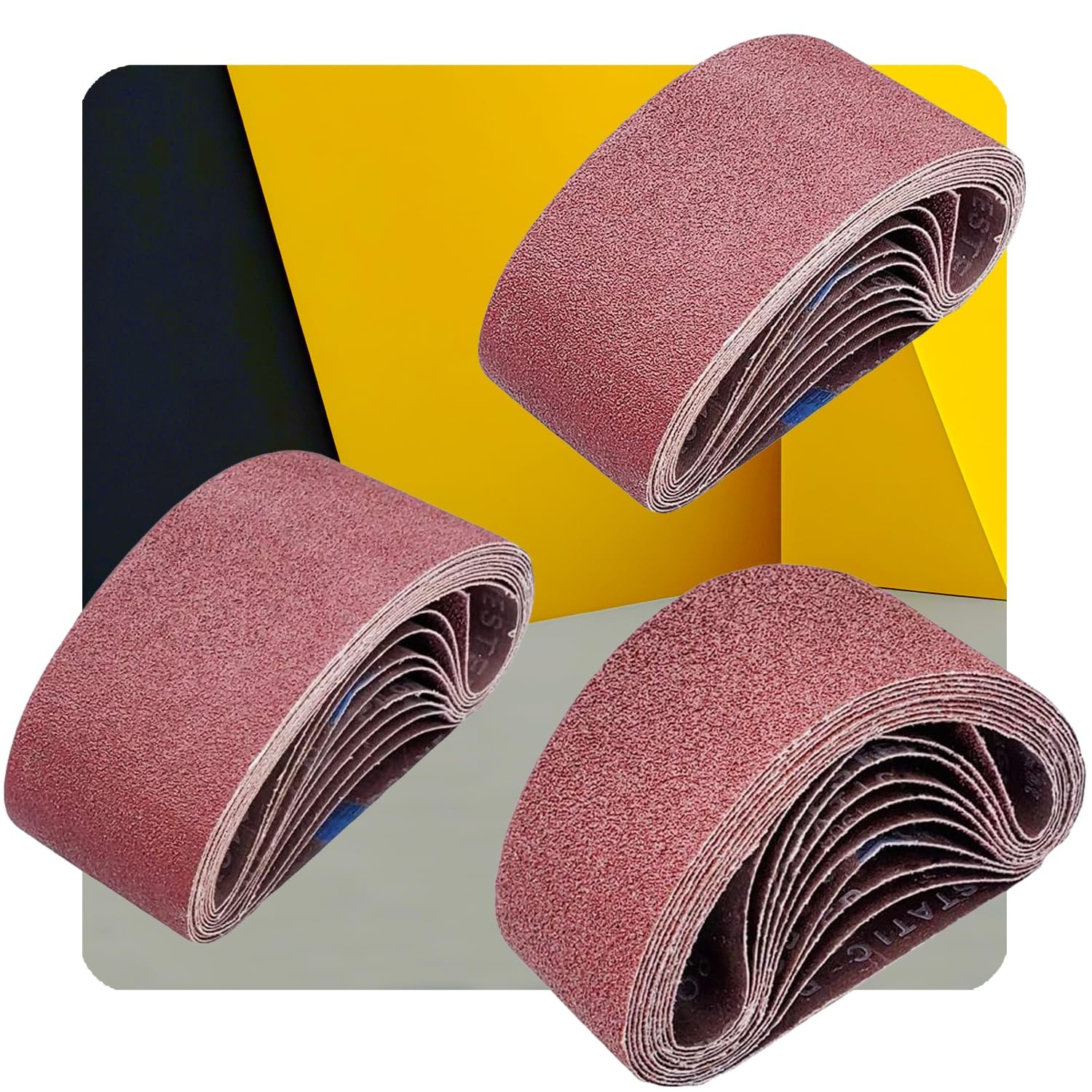 15 Pcs 2.5 Inch X 16 Inch Sanding Belts 5 Each Of 40 80 120 Grit Aluminum Oxide