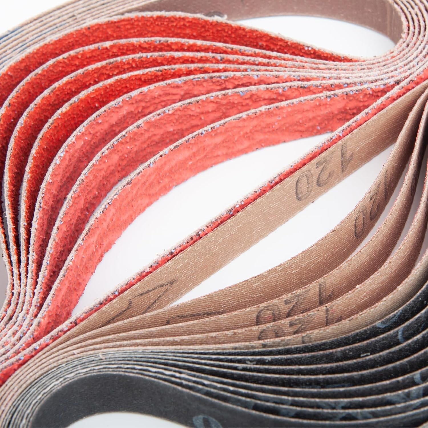 20 Assorted Grit Silicon Carbide Sanding Belts 1/2 x 18 inches for Professionals