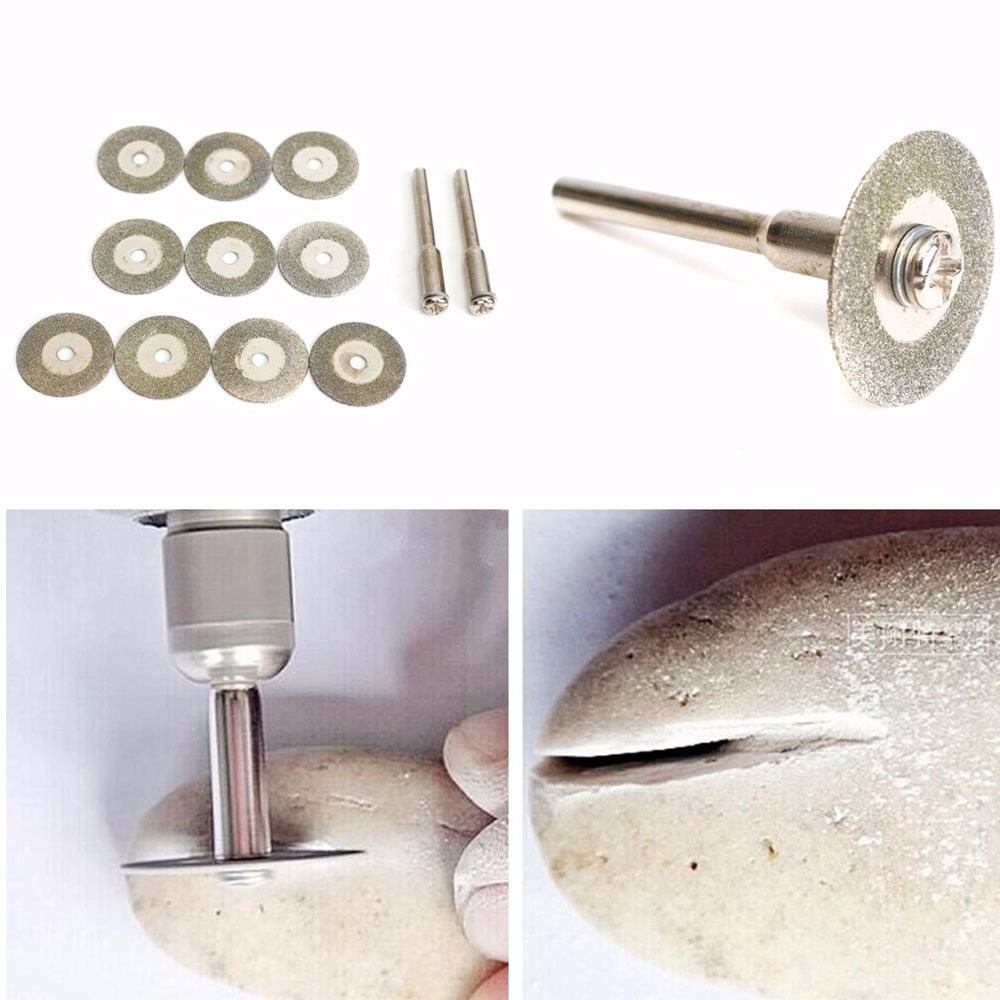 Diamond Cutting Wheel Cut Off Discs Coated Rotary Disc Φ:22mm, Silver-colored