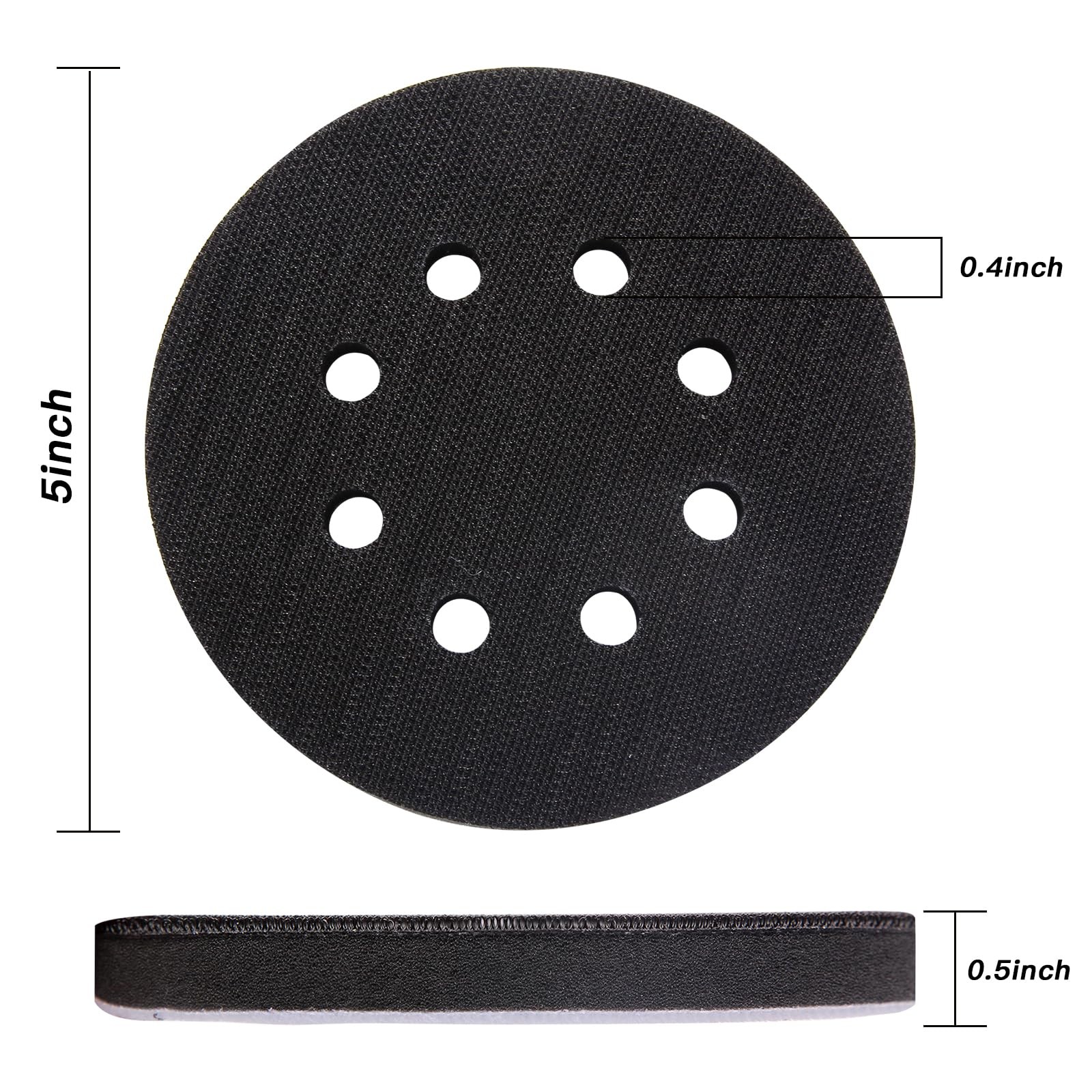 6 Pack 5 Inch 8 Holes Interface Pad, 5” Orbital Sander Foam Pad for in San