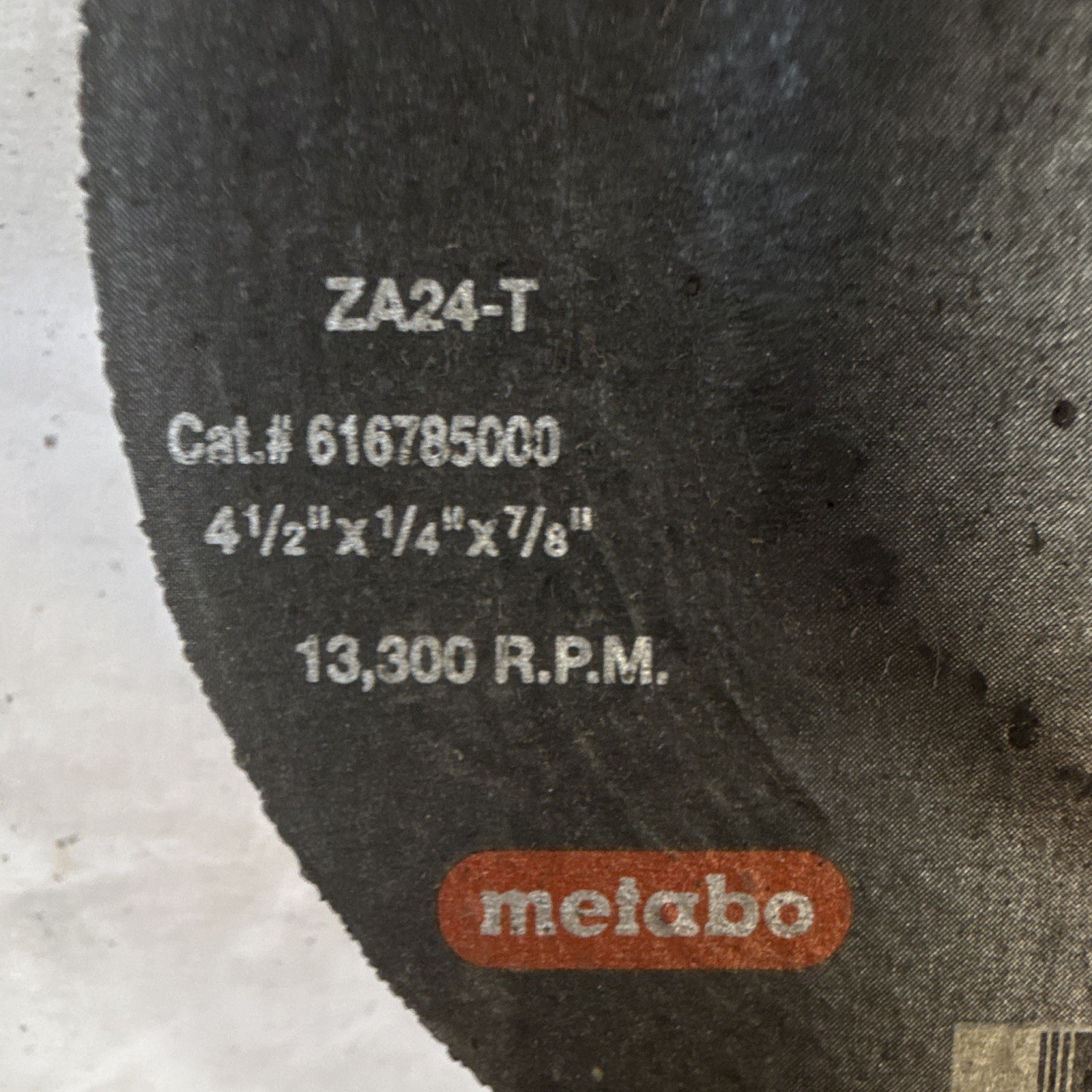 Metabo ZA24-T T27 Coarse Grinding Wheel 4-1/2in x 1/4in x 7/8in Lot of 4