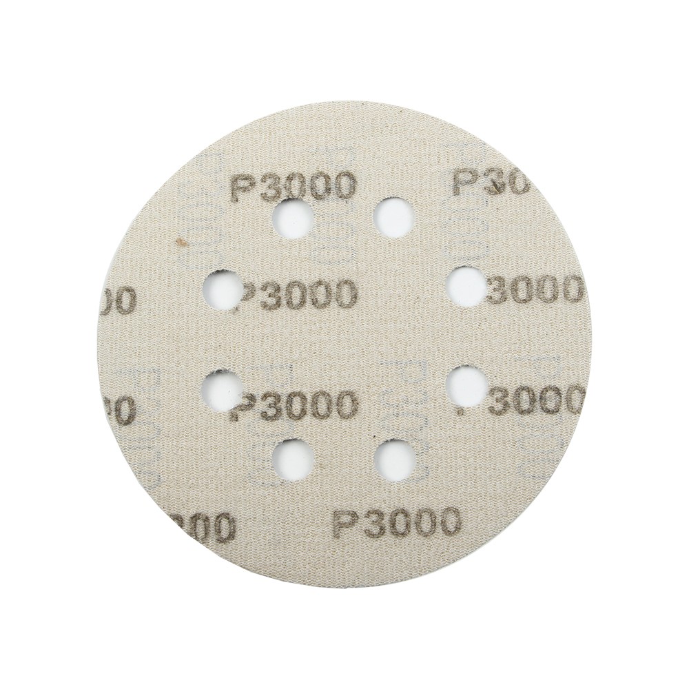 100PCS 5 Inch 8 Hole Sanding Disc Set 180-3000 Grit Hook Loop Wet Dry Sandpaper