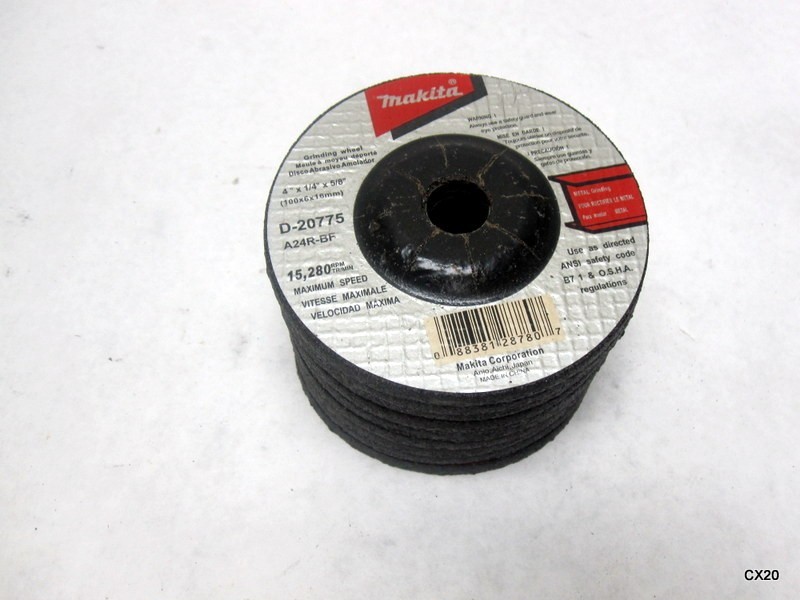 10 Pack of Makita D-20775 4″x 1/4″x 5/8″ Metal Grinding Wheels