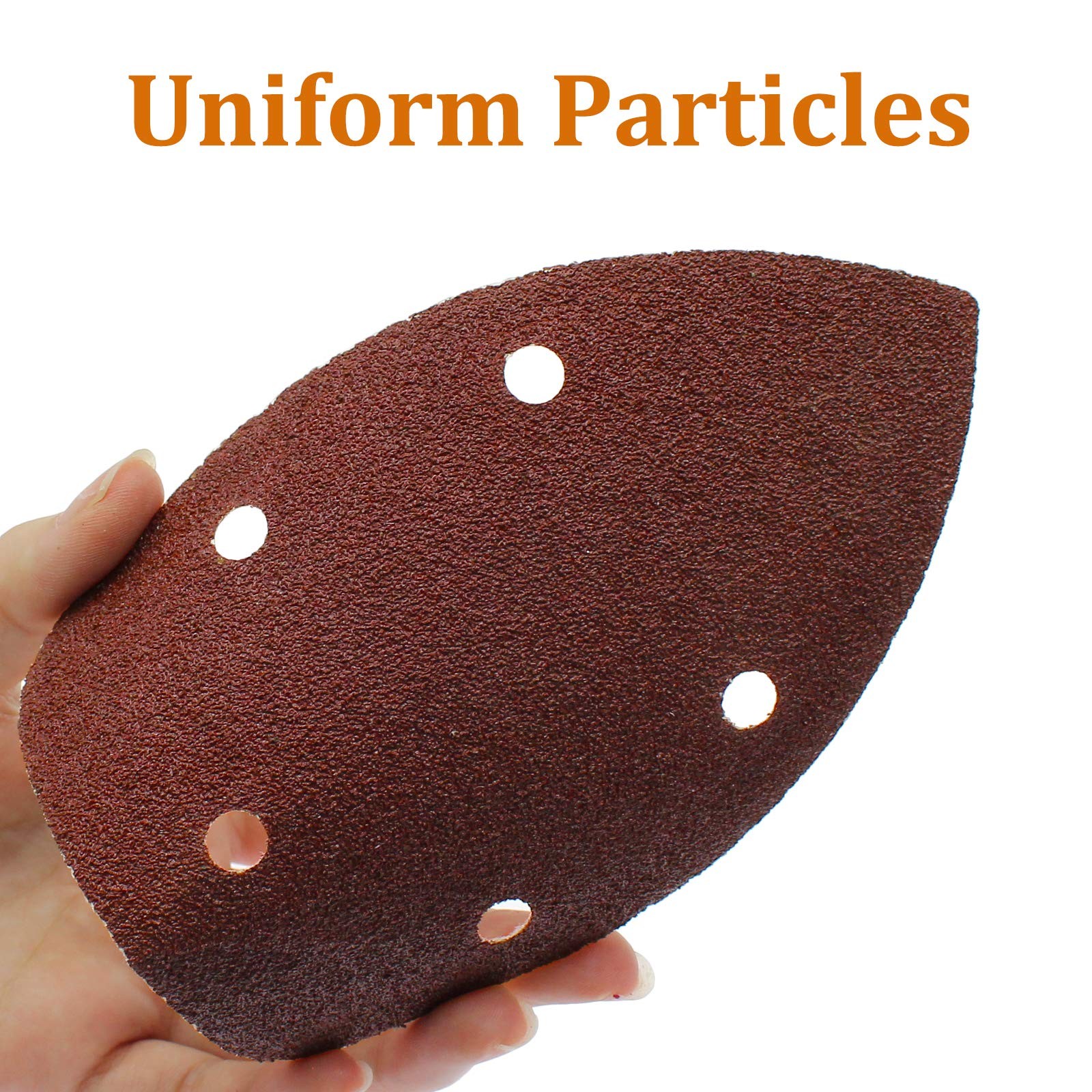 50 Pcs Mouse Detail Sander Sandpaper, 60 Grit, 5 Hole