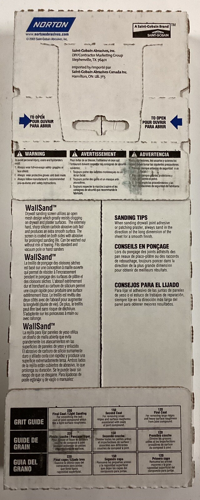 Norton Drywall Sanding Screens 150 Grit 04752, Job Pack 25 Sheets