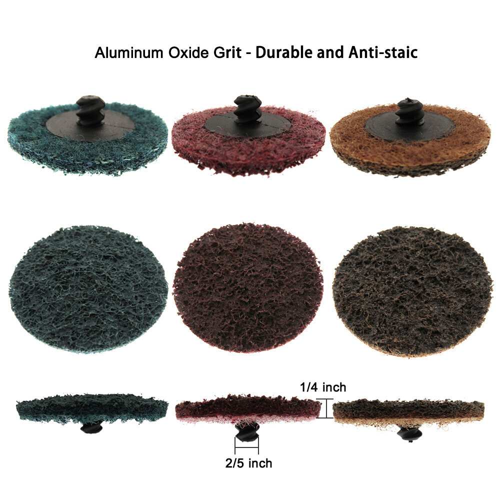 46Pcs 2 in Roll Lock Surface Conditioning Die Grinder Quick Change Sanding Discs