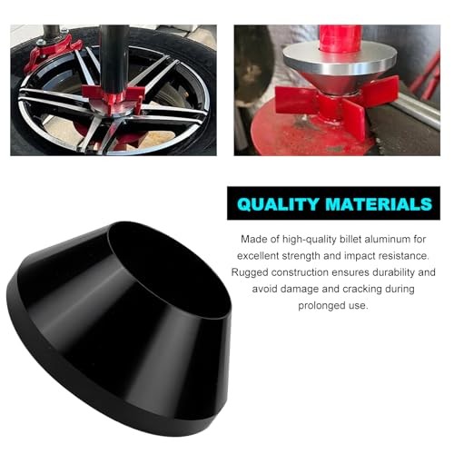 Manual Tire Changer Centering Cone, Aluminum Tapered Automotive Tire Black