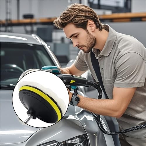 8 pcs 6 inch Wool polishing Pads White for Orbital Buffer car Buffer 6 inches
