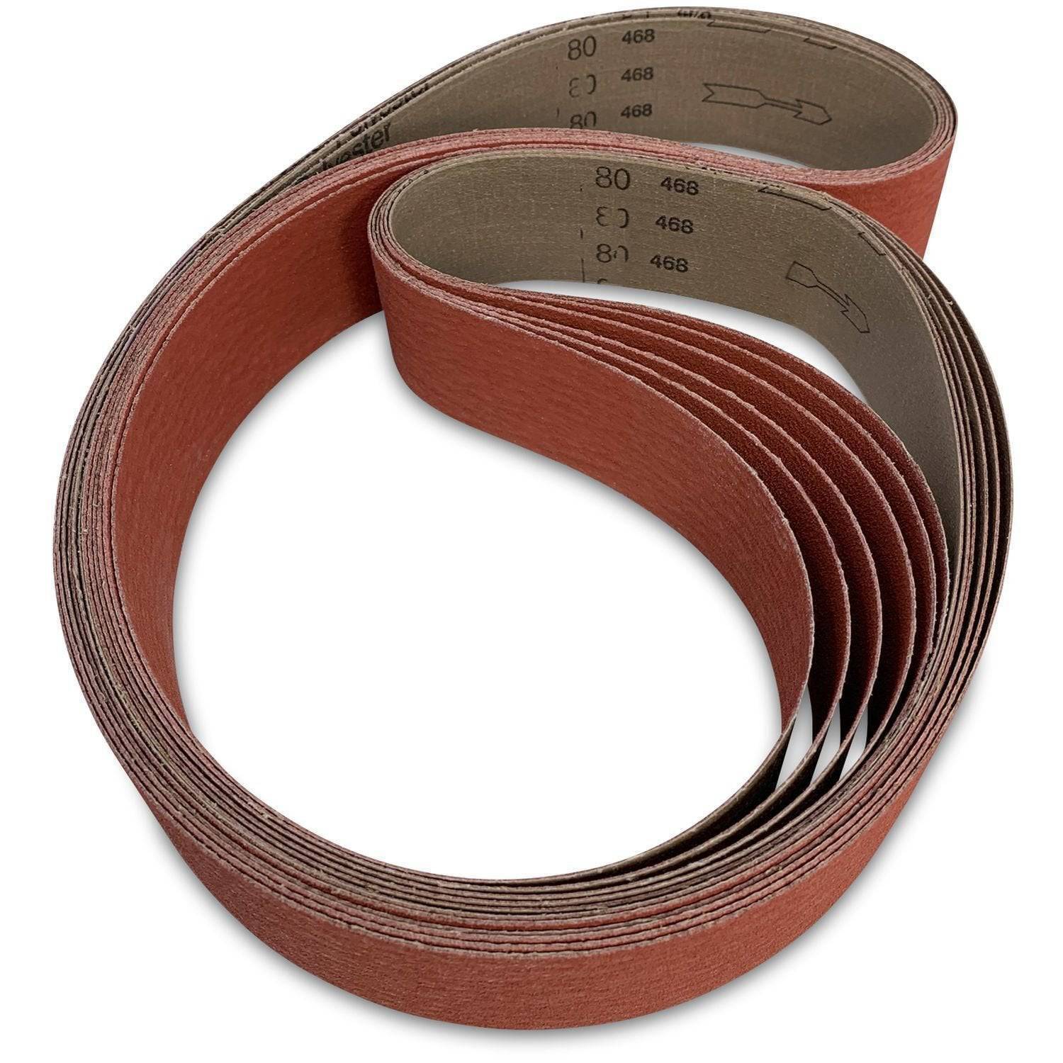 Ceramic Metal Grinder Belt 2 X 48 Inch 24-120 Grit EdgeCore Sander Belt 6 Pack