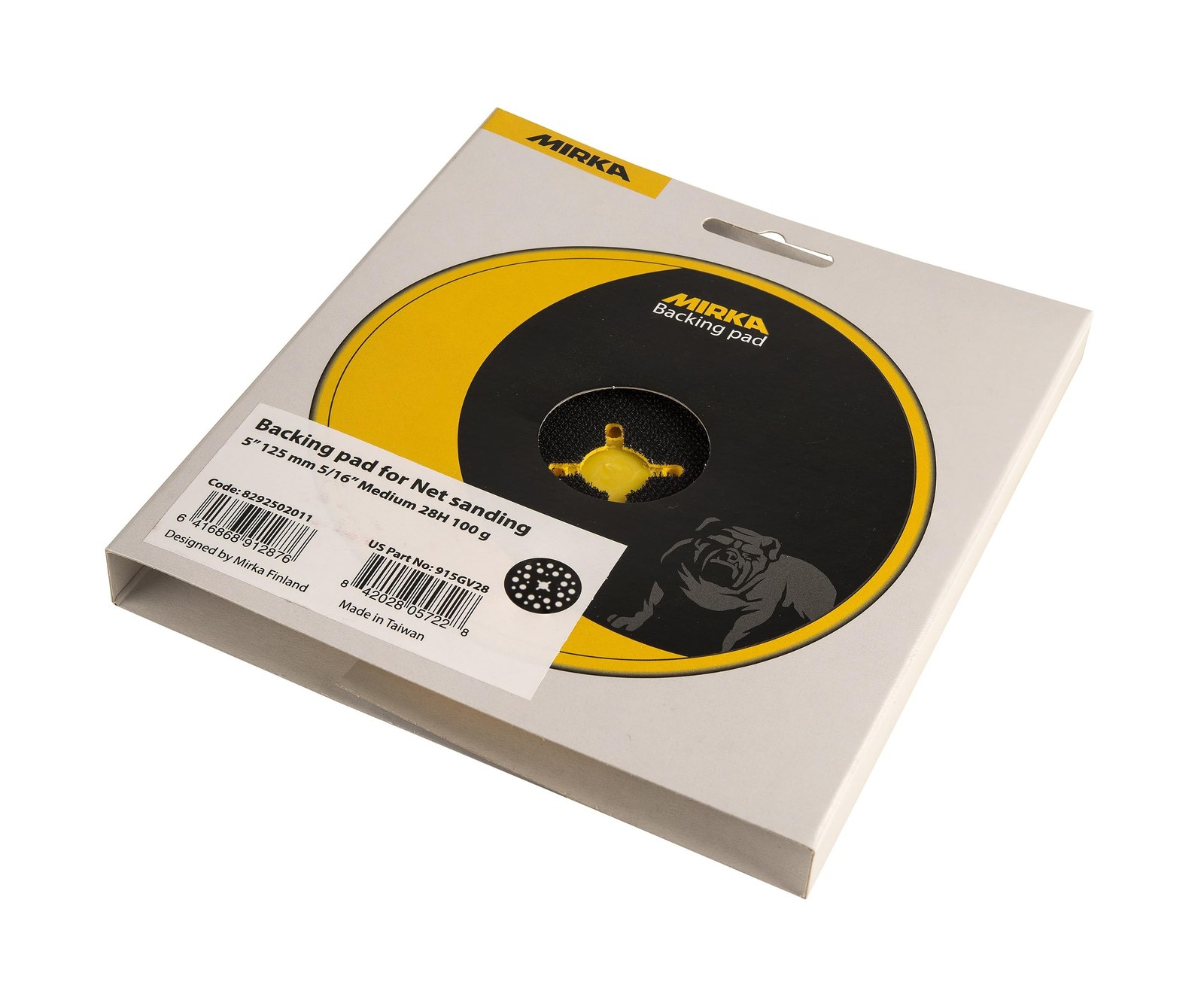 Mirka Backup Pad 5 Inch Hook and Loop 28 Holes Medium 915GV28