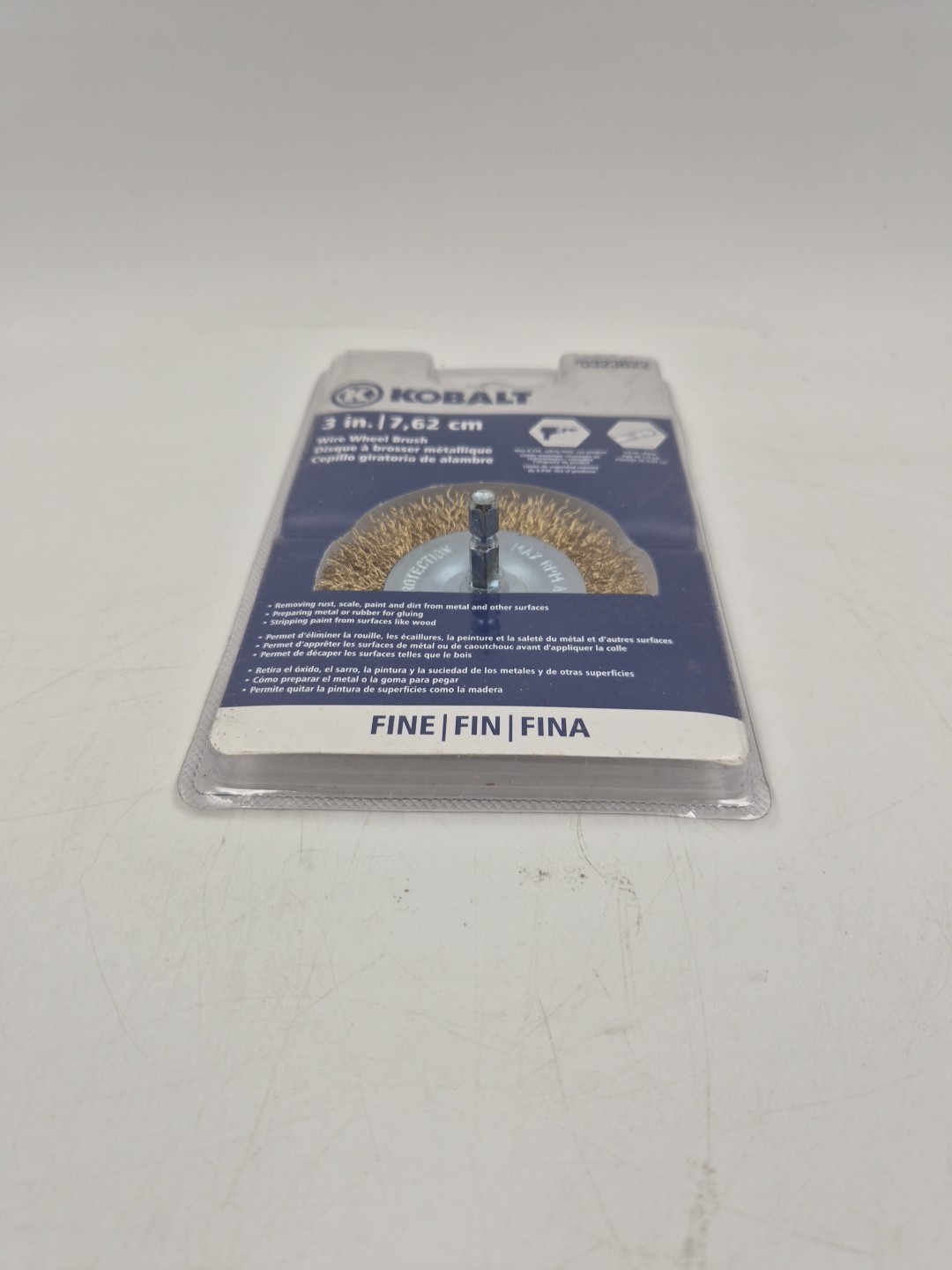 Lot of 3 Kobalt Wire Wheel Brush 0323622 3″ 7.62 cm Fine 1/4″ Shank Drill Bit