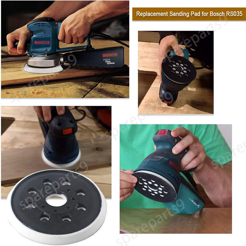 2Pcs 5″ 8 Hole Hook&Loop Orbital Sander Pad For Bosch ROS20 ROS10 GEX12V GEX18V