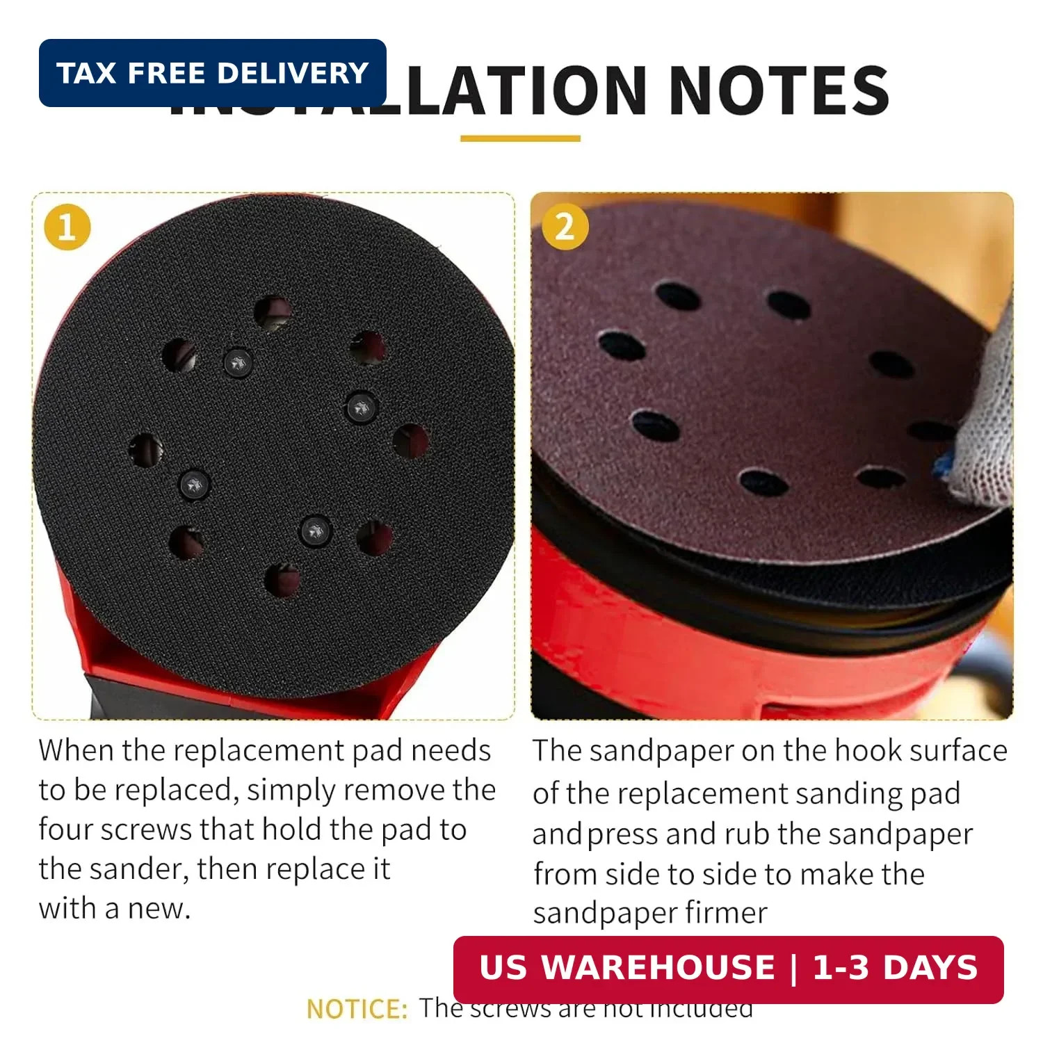 1 Pack 5″ 8 Hole Replacement Sander Pad Compatible with Milwaukee 6021-21 6034-2