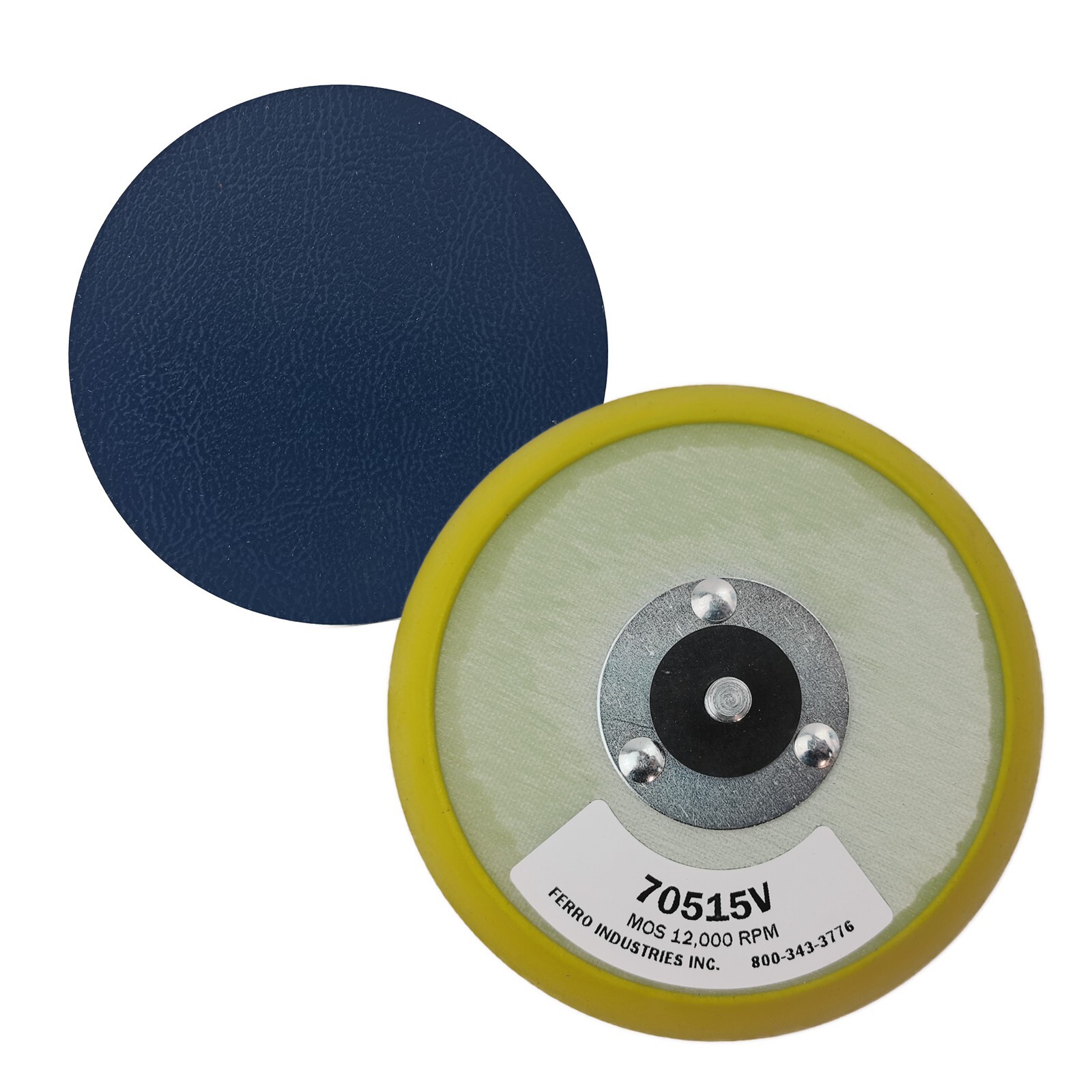 5” Vinyl Face PSA Firm Sanding Backing Pad 24 Thread Mounts For DA Sanders