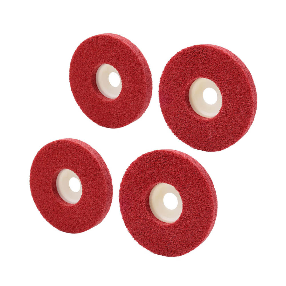 2-10Pcs 4” Nylon Fiber Polishing Wheel Abrasive Buffing Disc For Angle Grinder