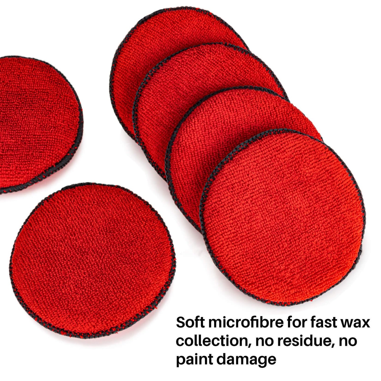 Sukh 12 Pack Microfiber Foam Car Wax Applicator Pad – 12PCS, Red