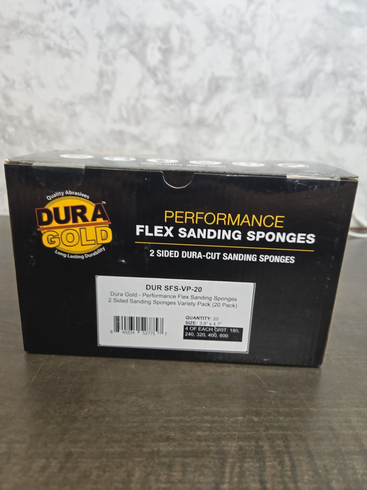 Dura-Gold Double-Sided Sanding Sponge Grit Variety Pack, Box of 20,