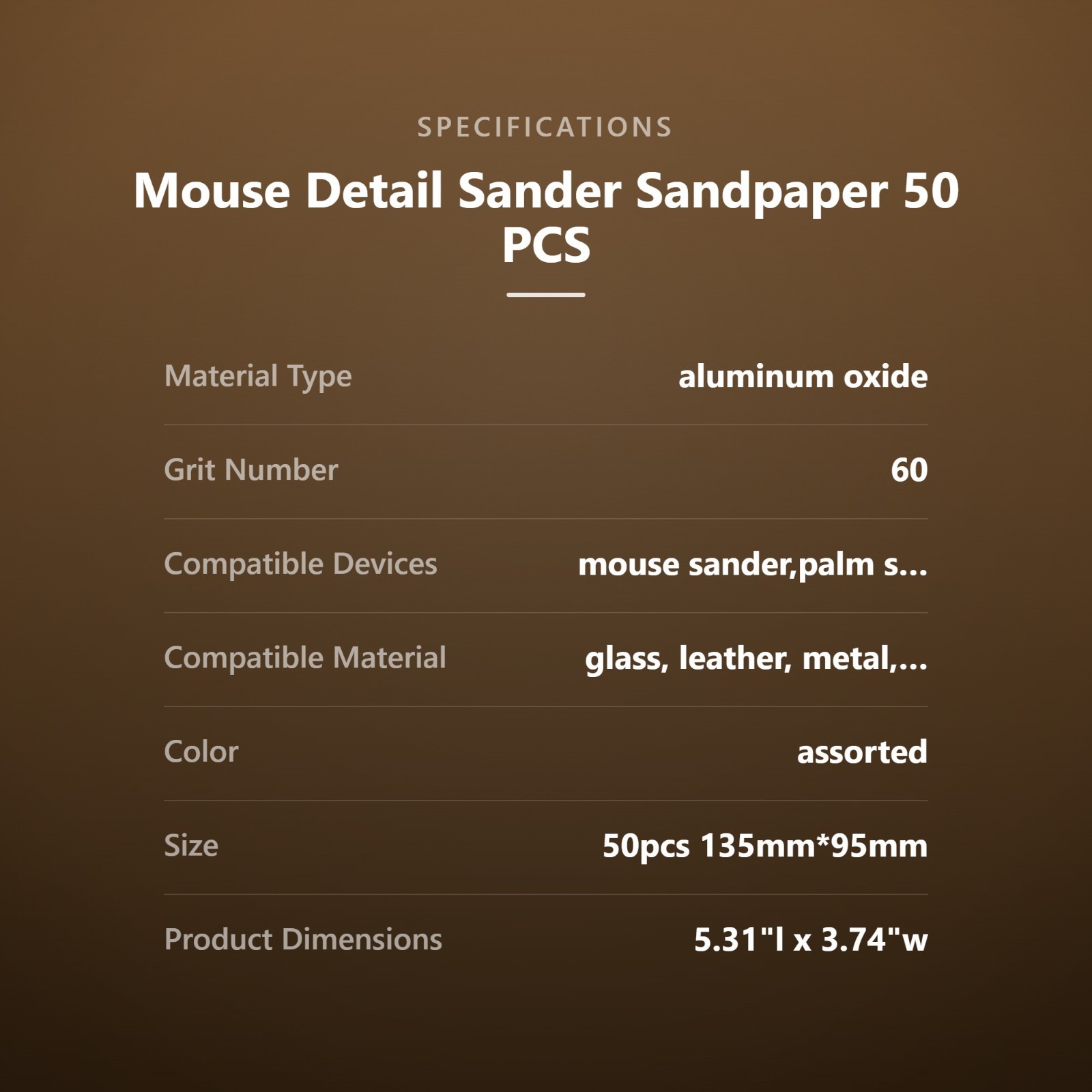 Mouse Detail Sander Sandpaper 50 PCS Mouse Sanding Pads 12 Hole Mouse Sandpap…