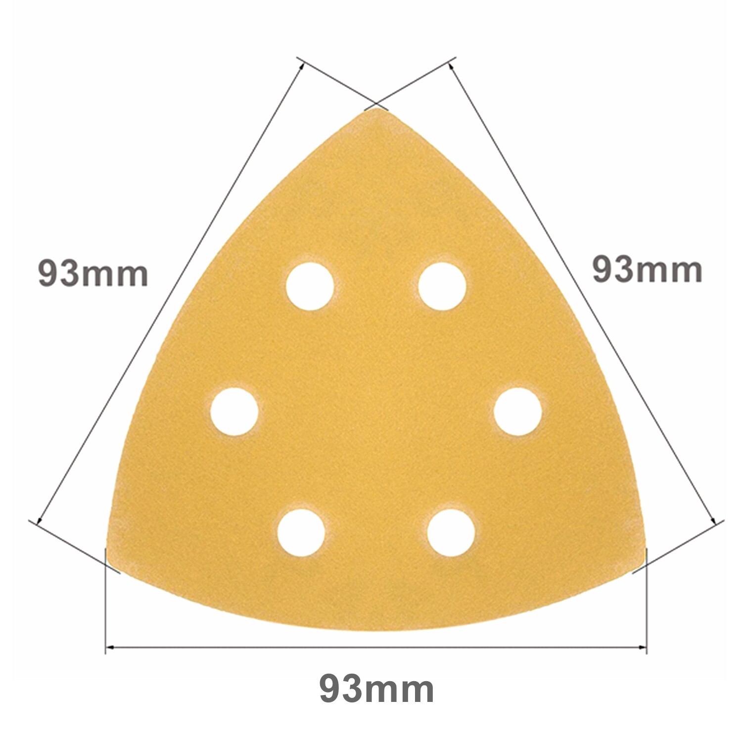 Box of 240pcs Triangle Sanding Sheet 6-Hole 60-320Grit Hook & Loop Sander Discs