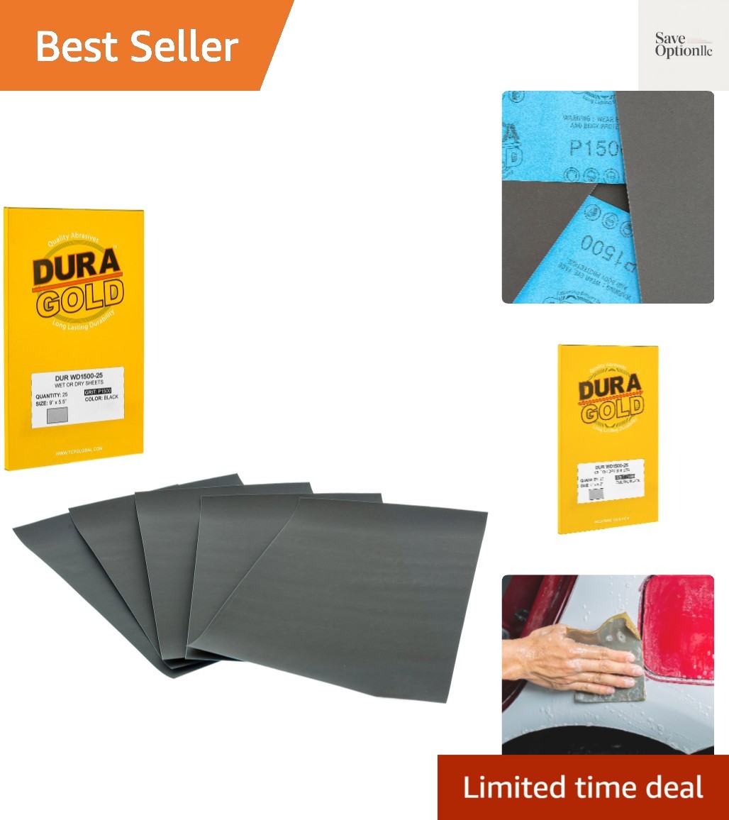 1500 Grit Wet or Dry Sandpaper Sheets, 5-1/2″ x 9″, Box of 25 – Car Color San…