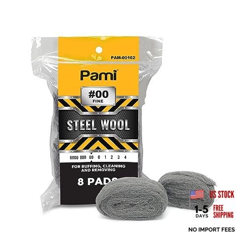 Steel Wool #00 Fine for Cleaning Glass Pack of 8, Fine Steel Wool #00 – Fine